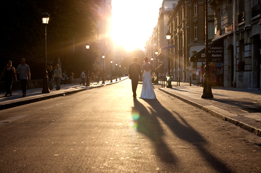 promenade dans les rues de paris pour le mariage